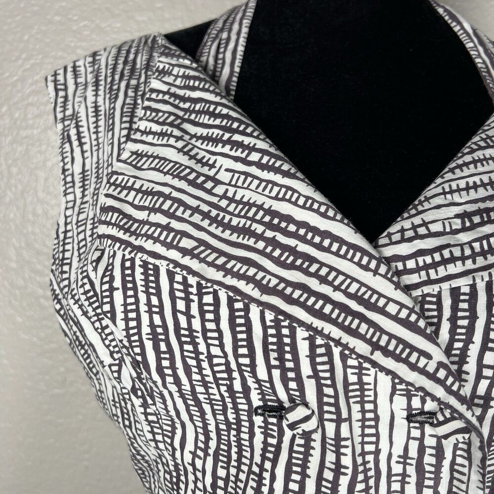 Vintage 1950s Sz 2P Black & White Full Skirt Halter Party Dress Rockabilly+Vest - Picture 9 of 12